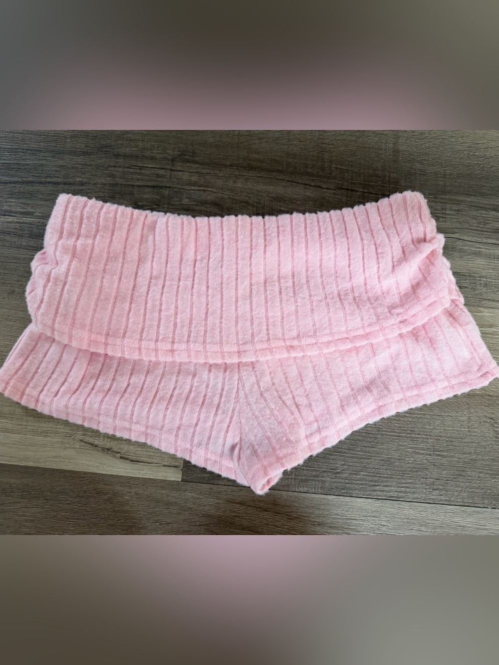 Soft Ribbed Pink Shorts